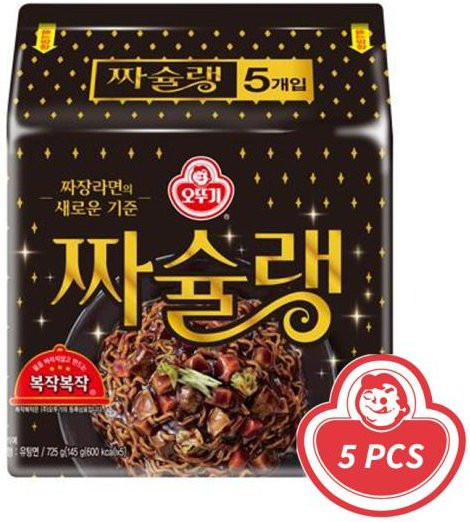 Ottogi Jjajang-Ramyeon 5 x 145 g - Bild 1