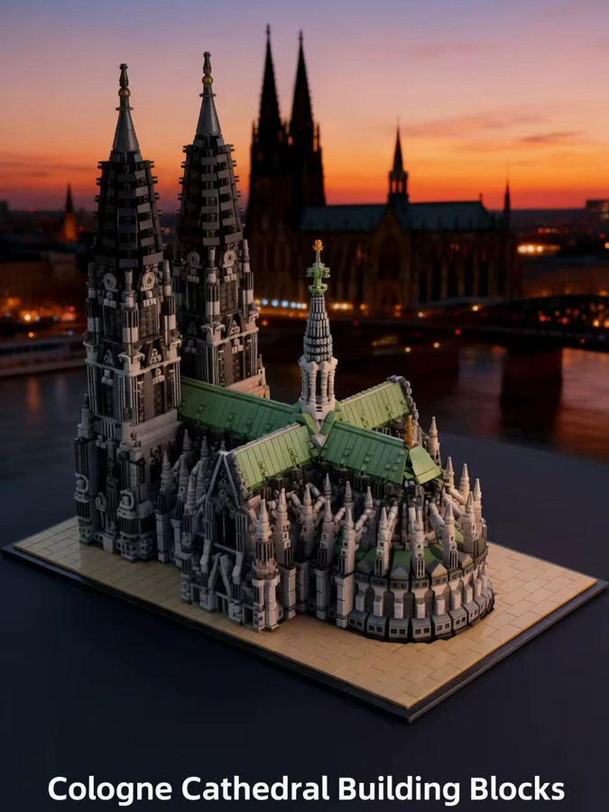 barweer Köln Kathedrale Gebäude, Architektur Display Modell, 8614 Teile, ab 14 Jahren - Bild 7