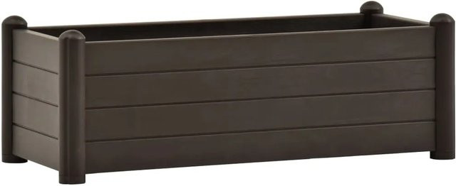 vidaXL Garten-Hochbeet aus Polypropylen in Mokka, B/T/H: 100 x 43 x 35 cm - Bild 1