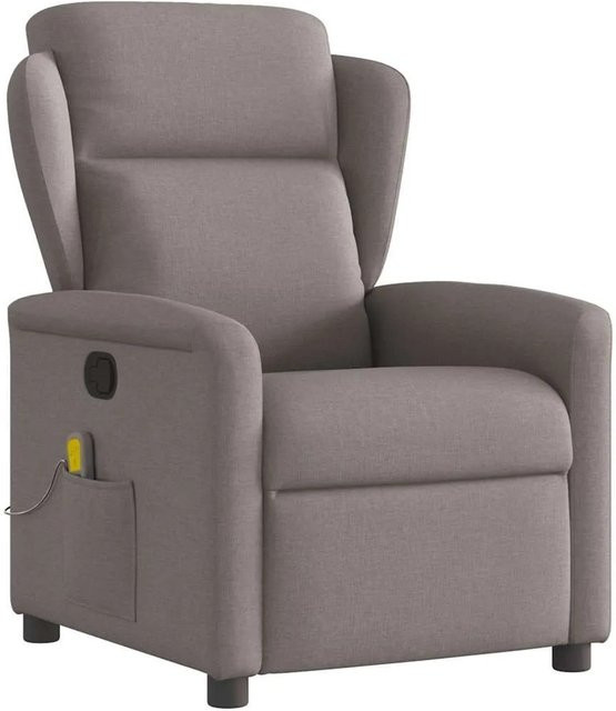 vidaXL Massagesessel in Taupe aus Stoff mit Armlehnen - Bild 1