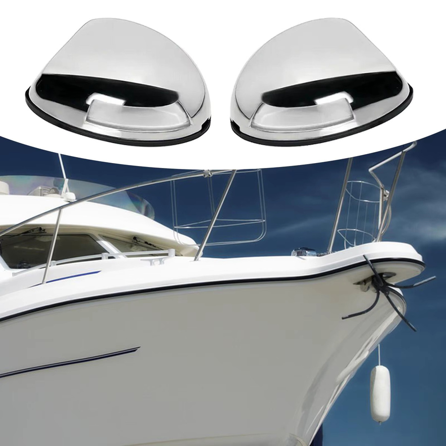 Perfeclan Bootsnavigationslicht aus Edelstahl in Rot und Silber, IP66 wasserdicht für Yacht und Ponton - Bild 2