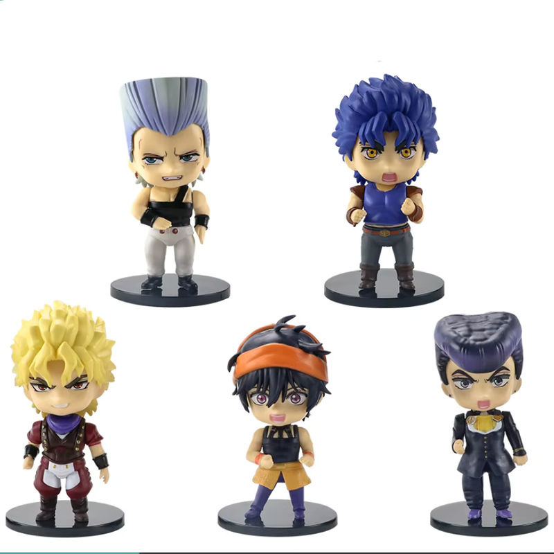 Bandai Anime Jojo Bizarre Adventure Q-Version Actionfiguren Set aus 5 Teilen, mehrfarbige PVC-Modelle für Sammler und Dekoration - Bild 3