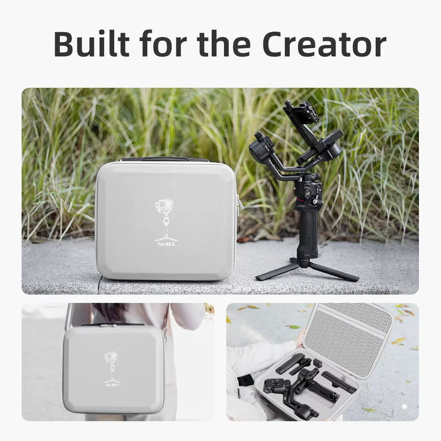 XFJI Tragbare Hartschalen-Aufbewahrungstasche RS5 für DJI Ronin RS 5 Gimbal-Stabilisator in Grau - Bild 3