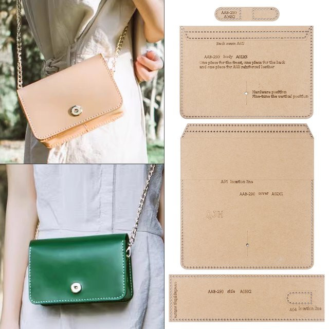 QJH DIY Quilt-Schablonen Set aus Kraftpapier als Zeichnungsvorlage für Näharbeiten und Schnittmuster von Damen-Mode sowie Schultertaschen und Crossbody-Taschen - Bild 1