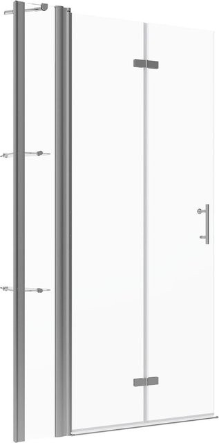 Aquabatos Walk-In Duschabtrennung aus ESG Sicherheitsglas mit NANO Beschichtung, Farbe: Transparent, B: 105 cm, H: 195 cm - Bild 1