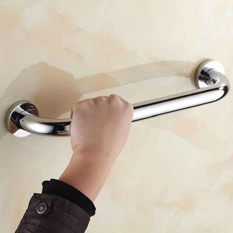 Edelstahl-Handlauf für das Badezimmer, silber, Wandmontage, gerade, Durchmesser: 3,0 cm - Bild 2