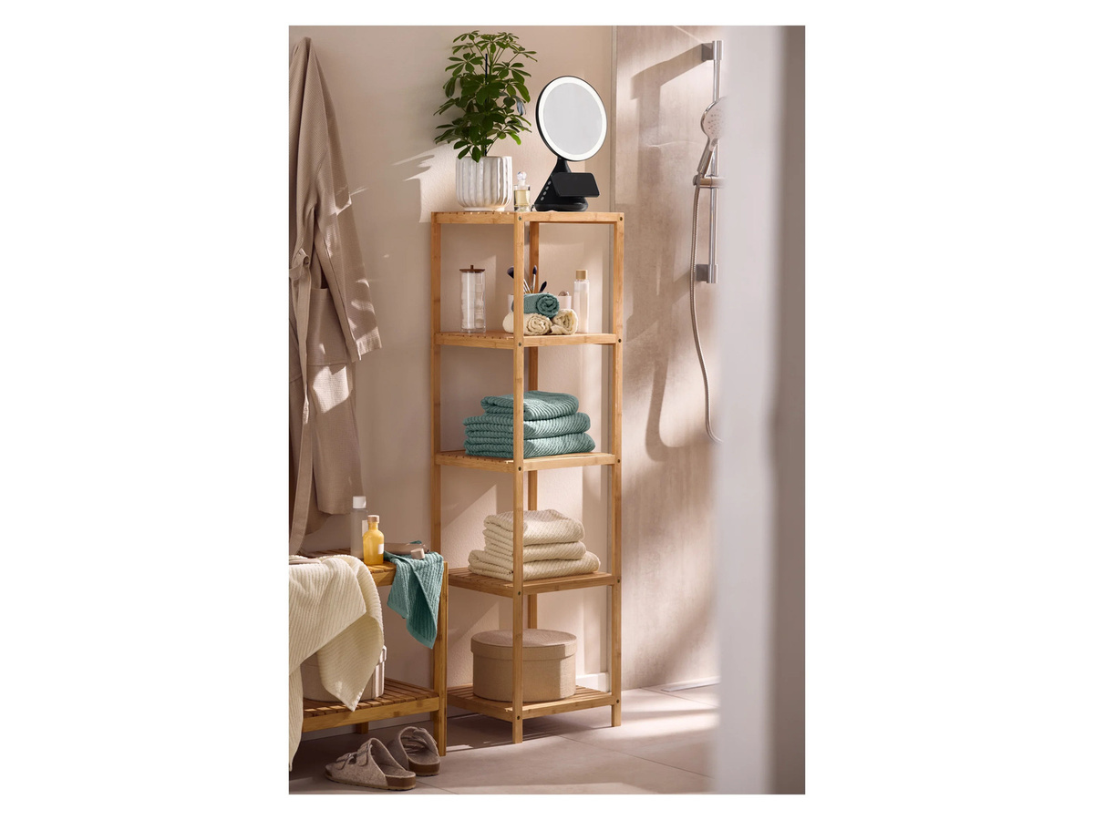 LIVARNO Aufbewahrungsregal aus Bambus in Braun, skandinavisches Design, B/T/H: 37,0 x 37,0 x 140,0 cm - Bild 2