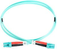 Digitus LWL Patchkabel Duplex LC auf LC Multimode OM3 50/125 µm in Türkis - Bild 1