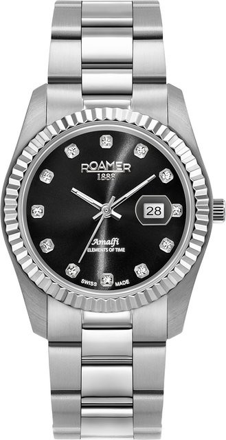 Roamer Damenuhr Amalfi, Quarz, Edelstahl, Schwarz, 34 mm, 10 ATM - Bild 1