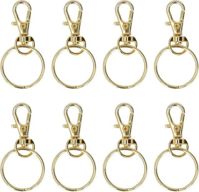 GoolRC Karabinerverschluss mit Schlüsselringen, Rostfreier Metall, Beige, Unisex - Bild 1