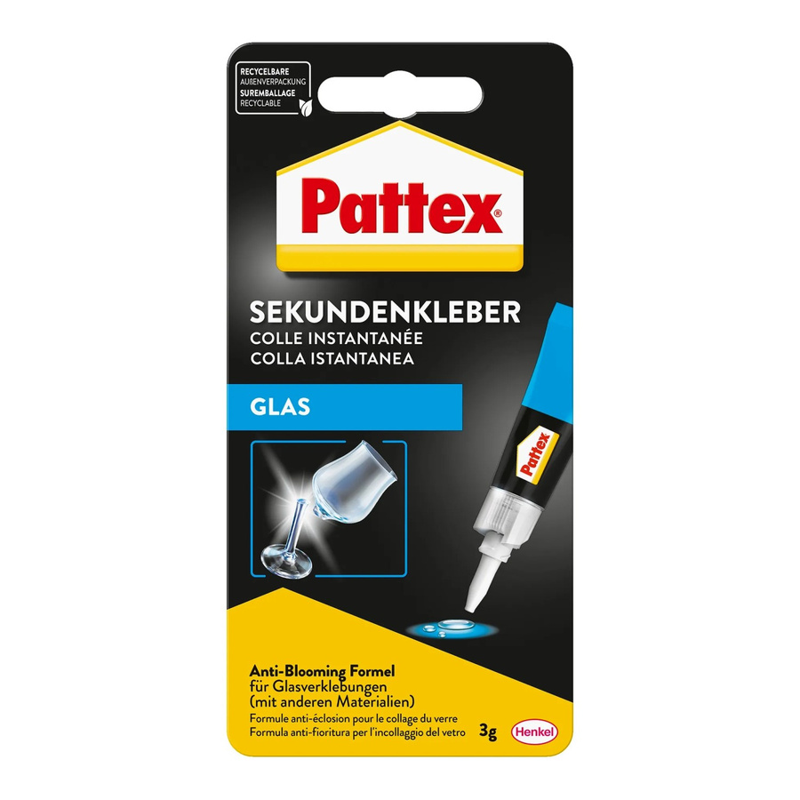 Pattex Sekundenkleber für Glas, transparent, 3 g - Bild 2