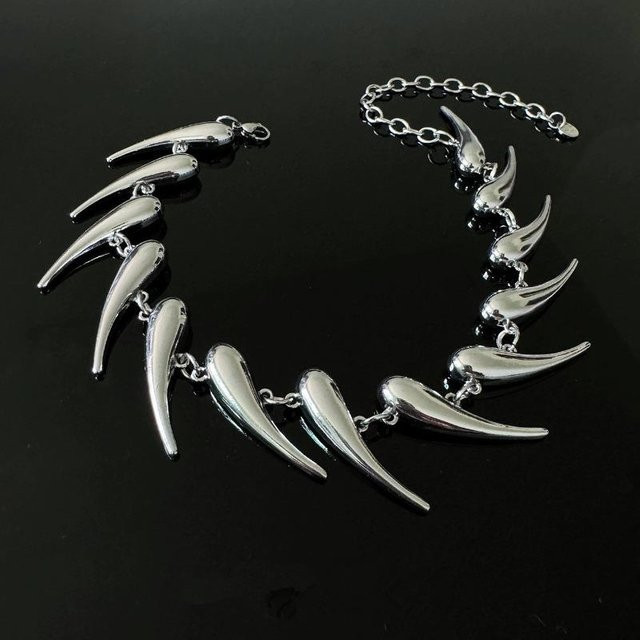 Halskette Silber, Geometrisch, Dorn, Unisex - Bild 1