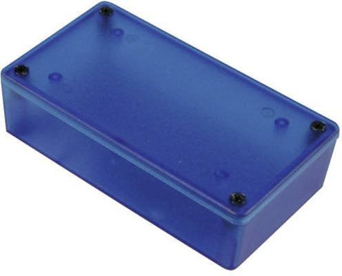 Hammond Electronics 1591XXSTBU Universal-Gehäuse aus ABS-Kunststoff in Blau transparent, B/T/H: 110 x 82 x 44 mm - Bild 1