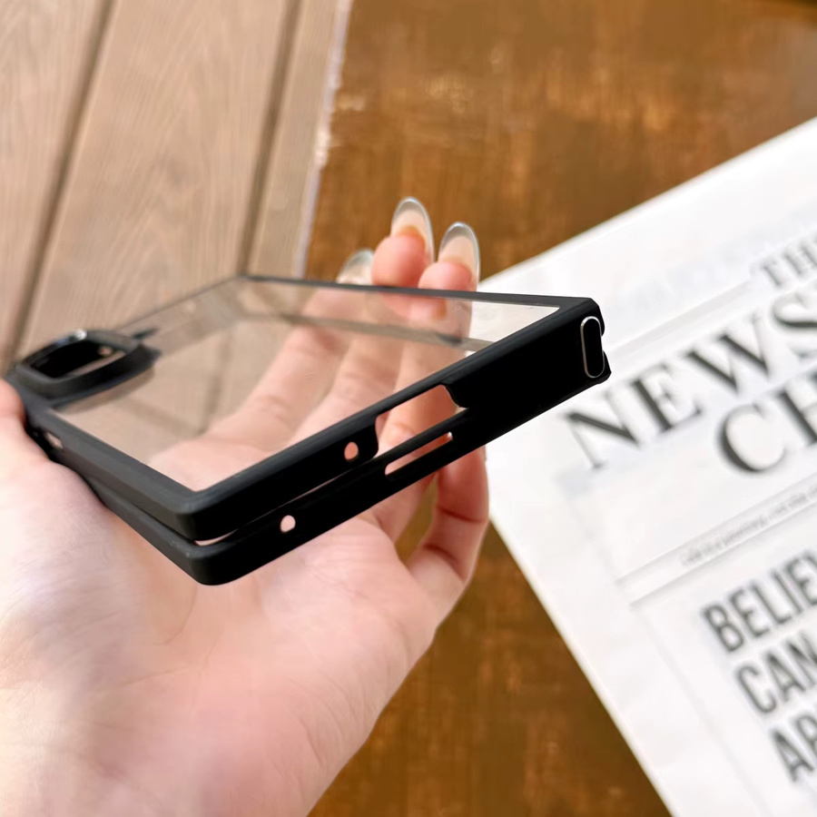 Stoßfeste Silikon-Handyhülle für Samsung Galaxy Z Fold 7, 6, 5, 4 in Transparent und Mattschwarz - Bild 6