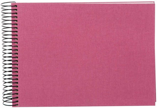 goldbuch Spiralalbum aus Leinen in Fuchsia mit 40 weißen Seiten, B: 24 cm, H: 17 cm - Bild 1
