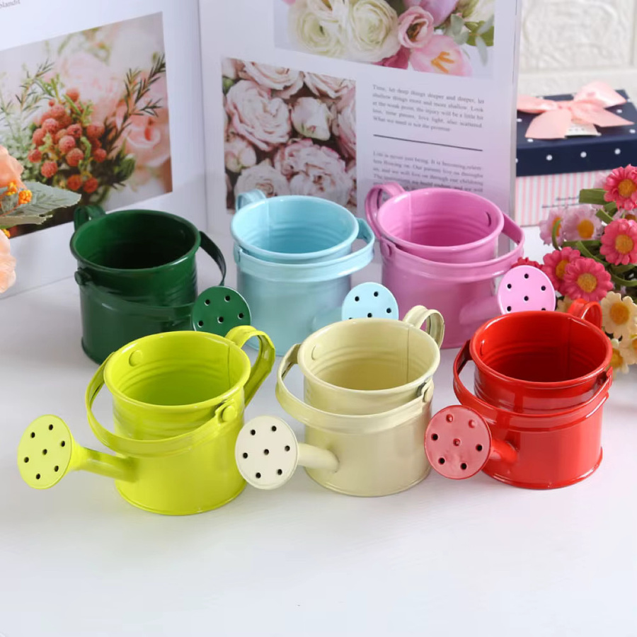 Vintage Mini-Gießkanne aus Metall in Rose, klassisches Design für deinen Garten - Bild 2