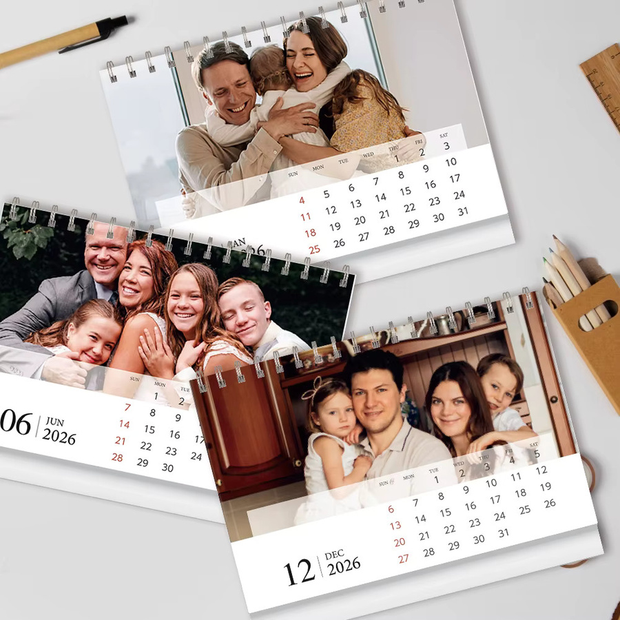 Personalisierter Tischkalender 2026 mit eigenen Fotos zur Gestaltung als individuelles Geschenk - Bild 4