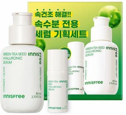 Innisfree Grüner Tee Samen Hyaluron Serum, 80 ml + 10 ml, Unisex - Bild 1