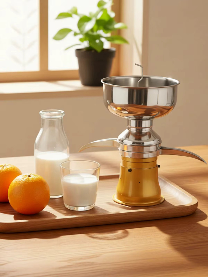Bymaocar Milch-Sahne-Separator mit 30W DC Kupfermotor, Zentrifugal-Scheibenmaschine aus Edelstahl, 50L/H Kapazität, 5L Tank - Bild 3