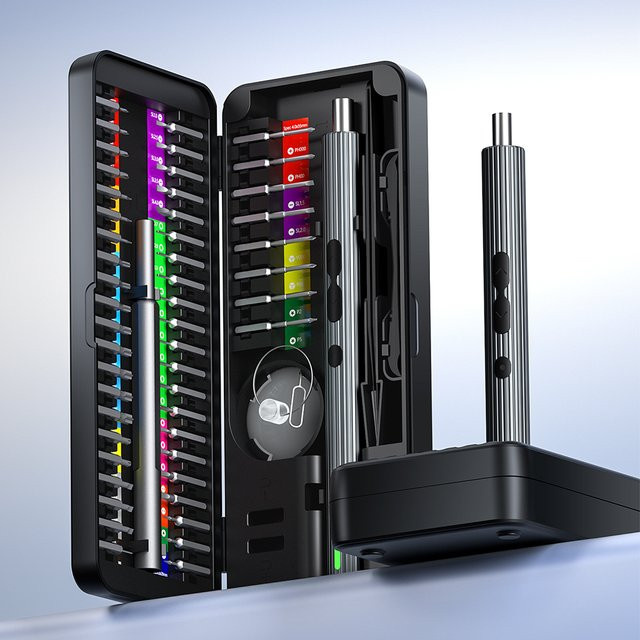 UF·TOOLS 58-in-1 Elektrisches Präzisions-Schraubendreher-Set, Akkubetriebene Mini-Reparatur-Kit in Schwarz für Xiaomi Watch und Mobiltelefone - Bild 1