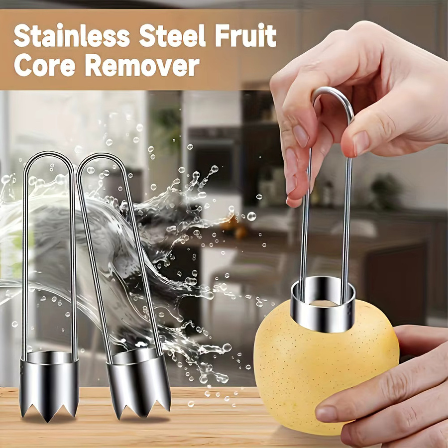 YOCITY Edelstahl Obst- und Gemüsekernentferner in Silber, Tragbarer Multi-Use Core Remover für die Küche - Bild 2