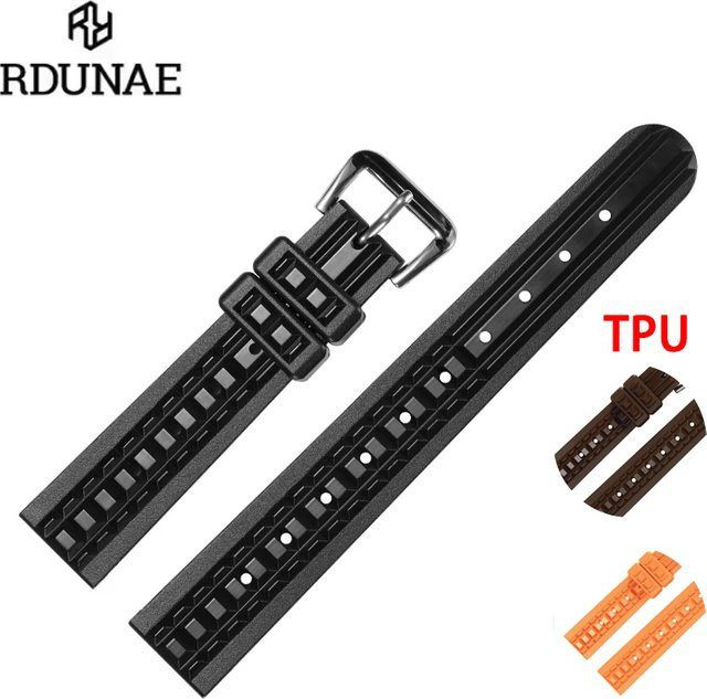 RDUNAE Uhrenarmband Herren, Schokolade, 19 mm, 20 mm - Bild 1