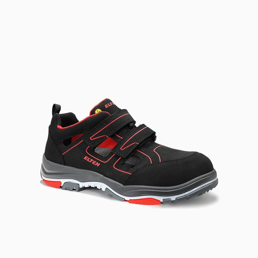 Elten Sicherheitssandale Anthony Red Easy ESD S1 in Rot und Schwarz, Größe 39 - Bild 2