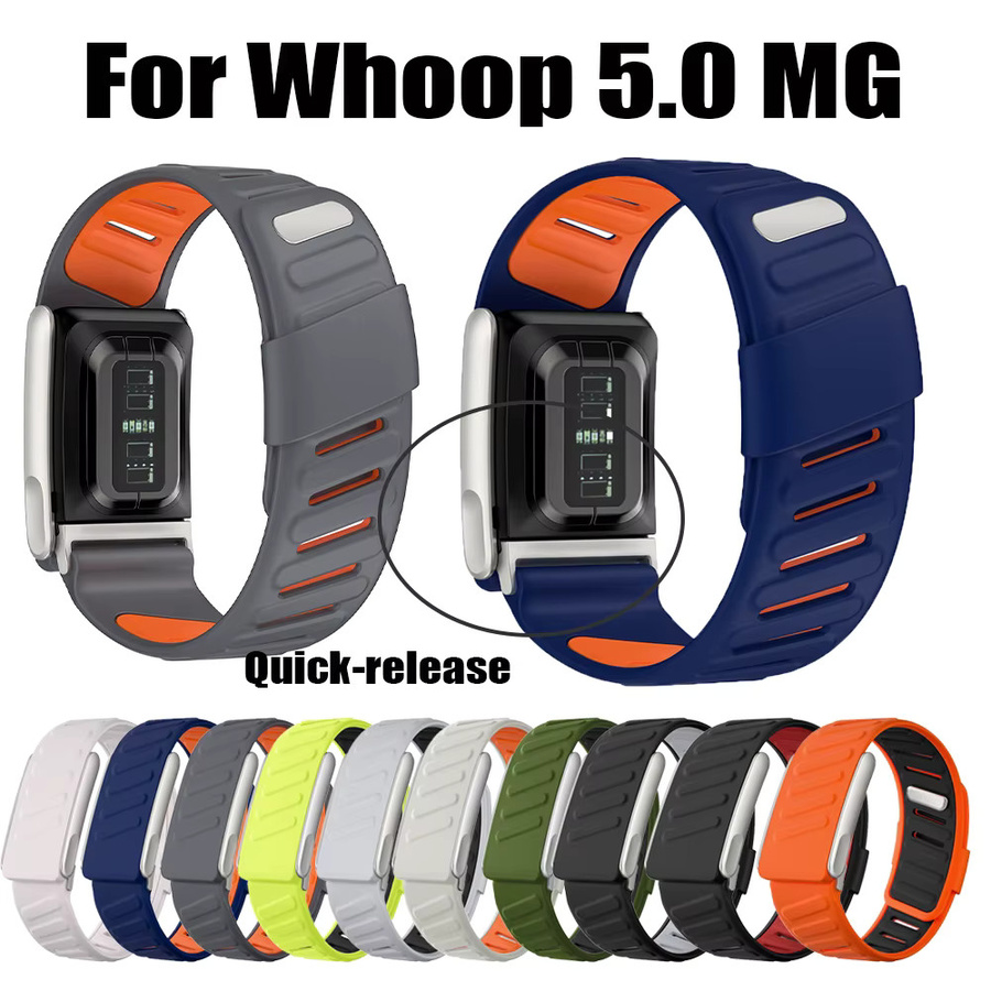 QCTOG Smartwatch-Armband, Silikon, Schwarz, Whoop 5.0 MG - Bild 7