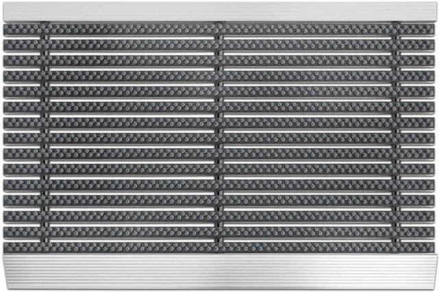 Floordirekt Profi Brush Hochleistungsmatte mit Alu-Rahmen und Bürsten in Grau, B/T: 80 x 50 cm - Bild 1