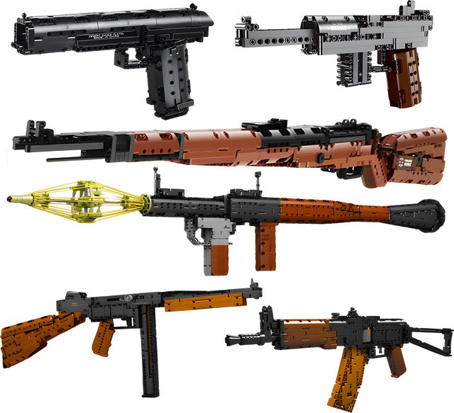 wishiot MOC Militär MP5 Simulationswaffen-Modell, Bausteine, ab 8 Jahren - Bild 1