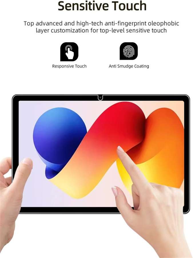 2 Stück Xiaomi Redmi Pad Pro 12,1 Zoll Displayschutzfolie aus 9H gehärtetem Glas, transparent, Anti-Fingerprint - Bild 5