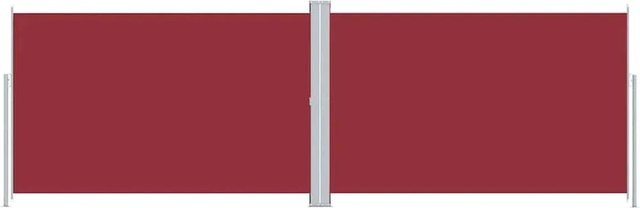 vidaXL Ausziehbare Seitenmarkise in Rot aus Polyester mit Aluminium und Stahl, Höhe: 220 cm, Breite: 600 cm - Bild 1