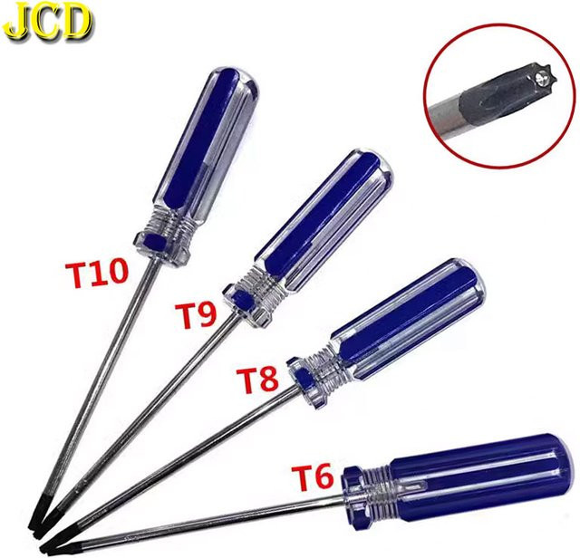 JCD Sicherheits-Schraubendreher Set Torx T6 T8 T9 T10 für Xbox One Series, PS3, PS4 und PS5 zur Reparatur und Öffnung von manipulationssicheren Schrauben - Bild 1