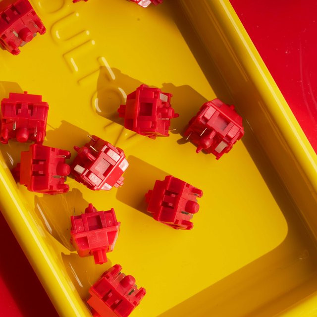TTREDS Switch 45G Tactile Pre-Lubed HotSwap Pom Stem HMX Switches für mechanische MX-Tastaturen in Rot - Bild 1