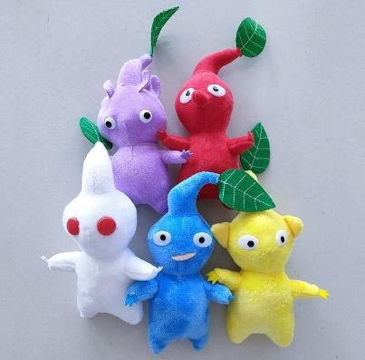 Yiran toy Pikmin Plüschtiere, 5-teiliges Set, 15cm, ab 3 Jahren - Bild 1