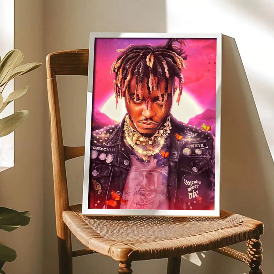 J-Juice WRLD Hip-Hop-Rap-Sänger Musikalbum-Poster als Leinwand-Wandbild in Weiss und Mehrfarbig - Bild 6
