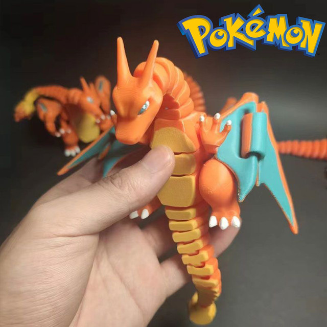 Bandai Pokémon Glurak-Modellfigur, 3D-gedruckt, mit beweglichen Gelenken - Bild 1