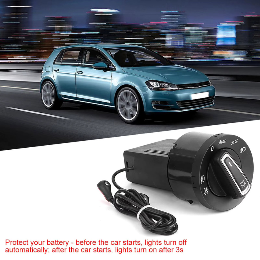DOACT Auto Scheinwerfer Lampe Steuerschalter und Lichtsensormodul für MK4 in Schwarz - Bild 2