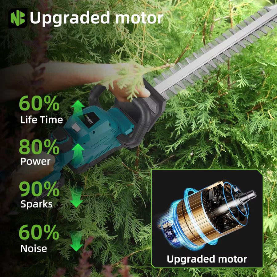 NewBeny Elektrische Heckenschere als kabelloses Garten-Strauchschneidegerät für Makita LXT Akkus - Bild 3