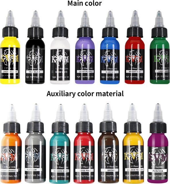 KVM Tattoo Tinte, 30 ml, 14 Farben - Bild 1