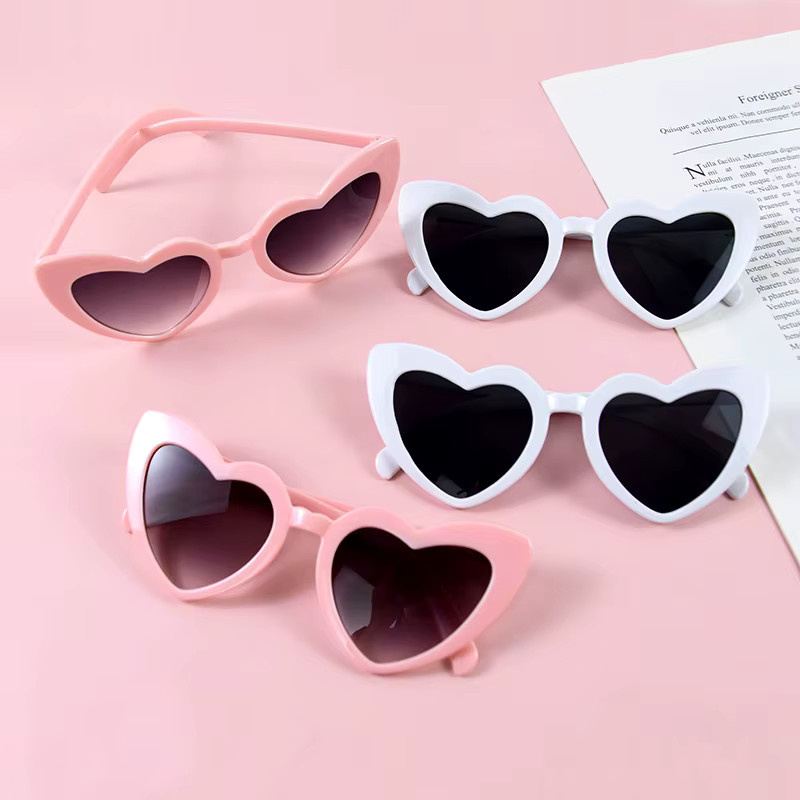 ZQCXLD Herzförmige Sonnenbrille, Vollrand, Pink, Kunststoff - Bild 2