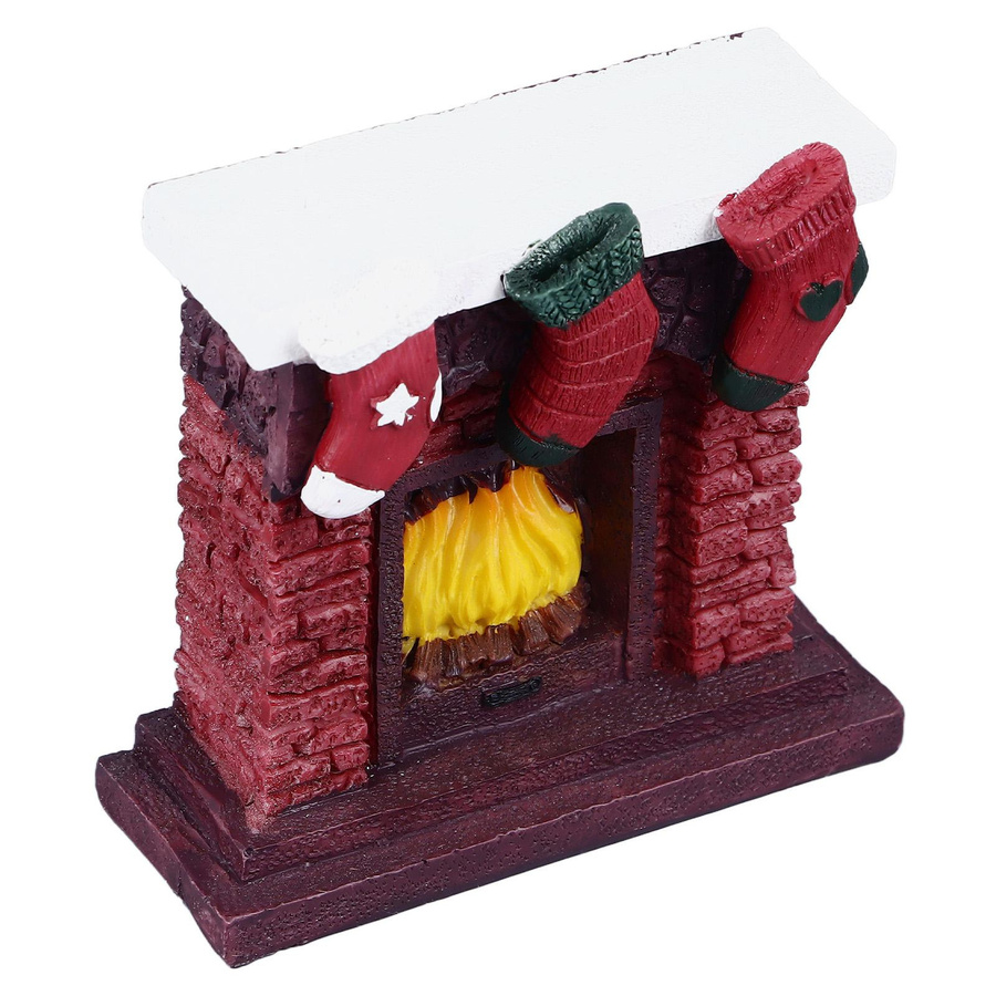 Weihnachtliche Aquarium-Dekoration von mfySpace aus Harz in Multicolor als Tischdeko mit Kamin-Motiv - Bild 5