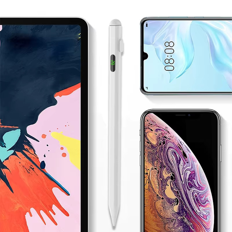 Tragbarer LED-Digital-Display Stylus-Stift für Apple iPad kompatibel mit Modellen ab 2018, Farbe: Weiß - Bild 4