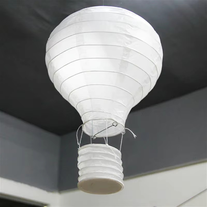 Merylover Heißluftballon Laterne aus weißem Papier als Windlicht und Wunschlampe - Bild 2