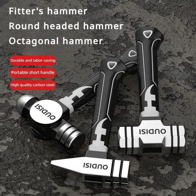 OUDISI Mini Achteckiger Schafhorn Hammer aus Kohlenstoffstahl mit Magnetfunktion für die Holzbearbeitung - Bild 1