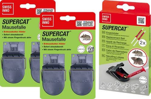 Swissinno SuperCat+ Mausefalle SC01 mit Lockstoff in Grau, 1 Set - Bild 1