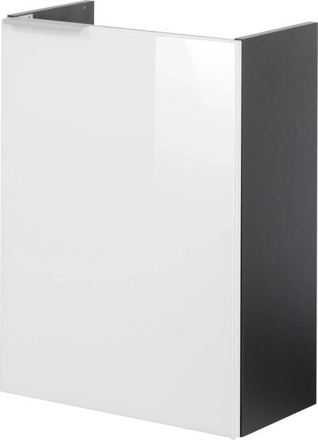 Fackelmann Waschbeckenunterschrank SBC Gäste Bad mit Glasfronten in Anthrazit und Weiss, B/H/T: 44 x 60 x 24,3 cm - Bild 1