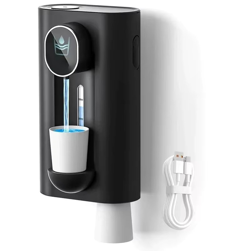 PLUZZ Mundwasser Spender mit Induktion und Magnetbechern in Weiß oder Schwarz - Bild 4