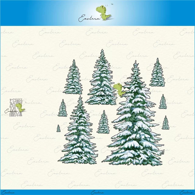 Festliche Tannen Metall-Stanzformen für Scrapbooking und Bastelarbeiten - Bild 1