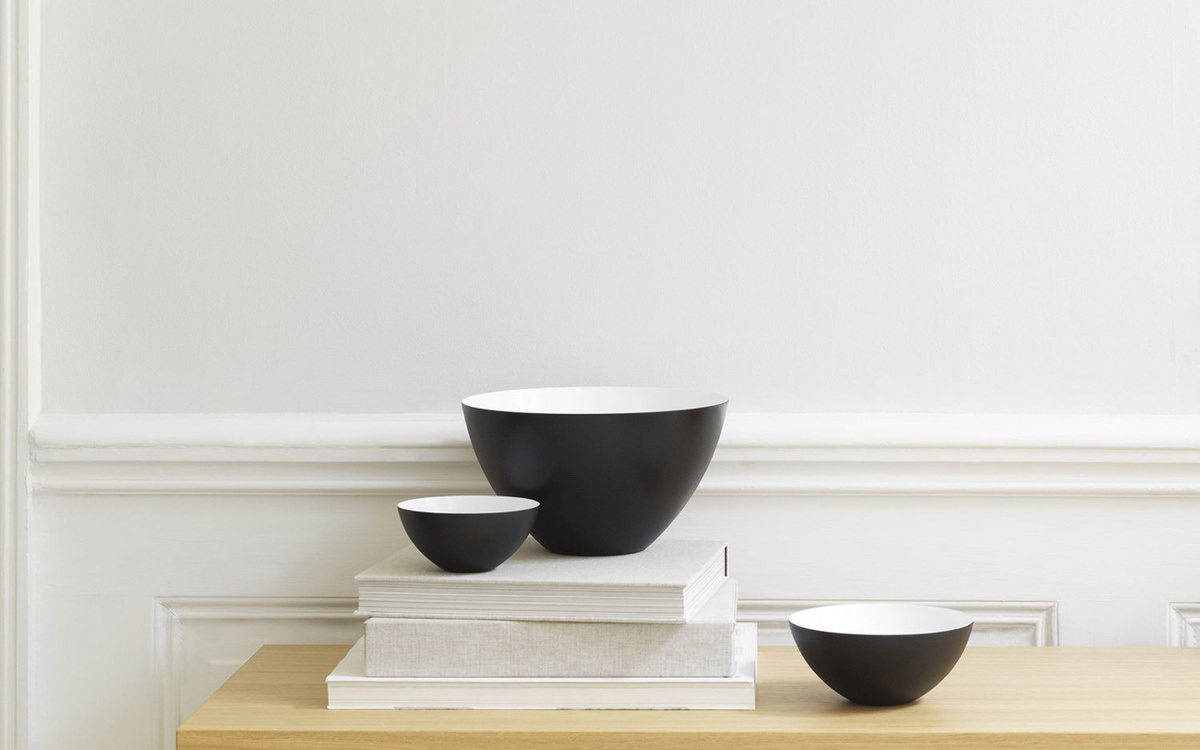 Normann Copenhagen Krenit Salatschale aus Keramik in Grün oder Schwarz - Bild 2